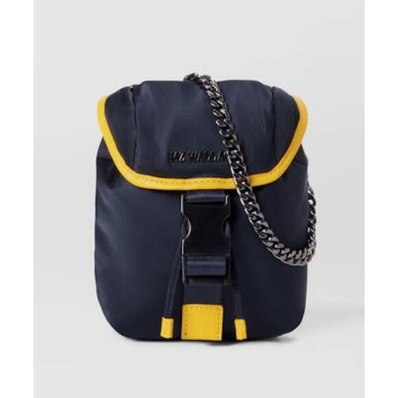 MZ Wallace Micro APEX Small Crossbody Nylon 
Yellow/Navy - Picture 2 of 7